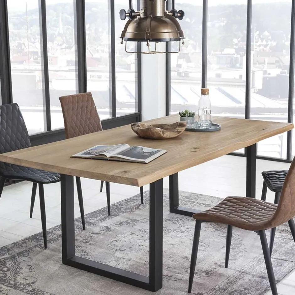 Küchentisch|Massivholztische*Pharao24 Baumkanten Esstisch Varolina