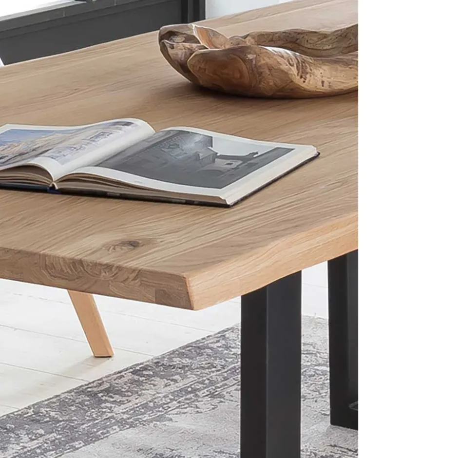 Küchentisch|Massivholztische*Pharao24 Baumkanten Esstisch Varolina