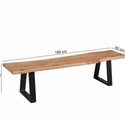 Küchenbank|Esszimmerbänke*Pharao24 Baumkanten Sitzbank Halvona