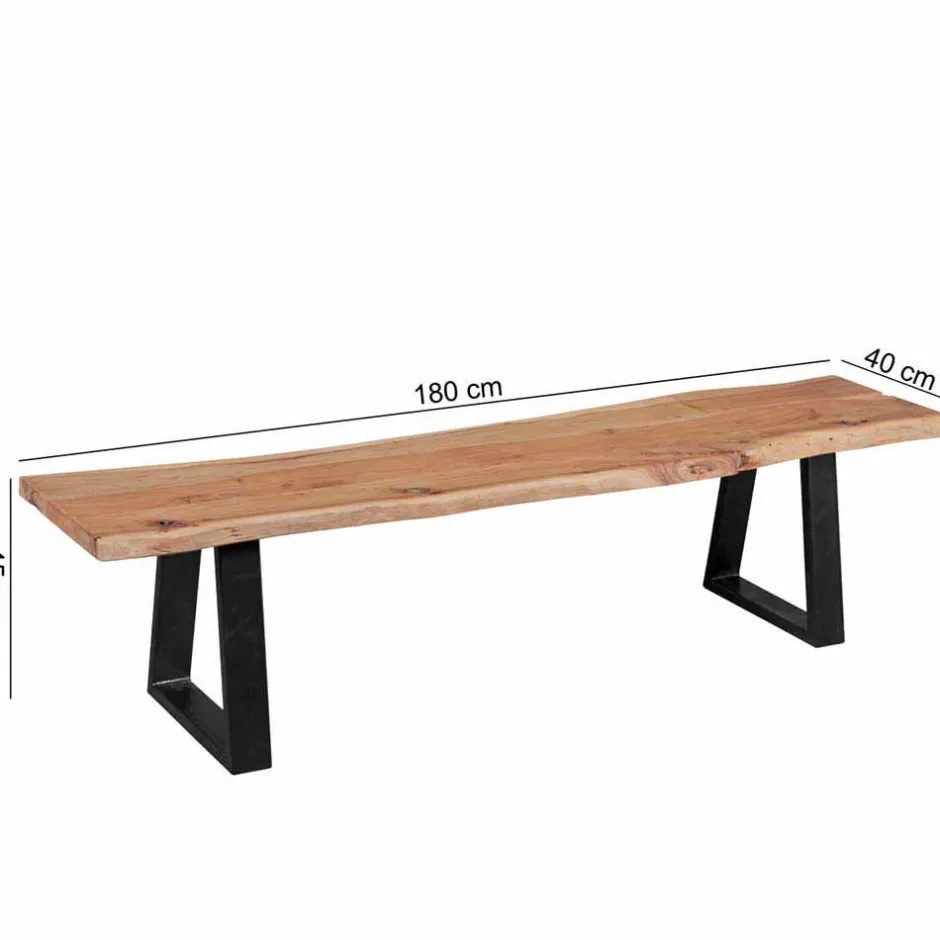 Küchenbank|Esszimmerbänke*Pharao24 Baumkanten Sitzbank Halvona