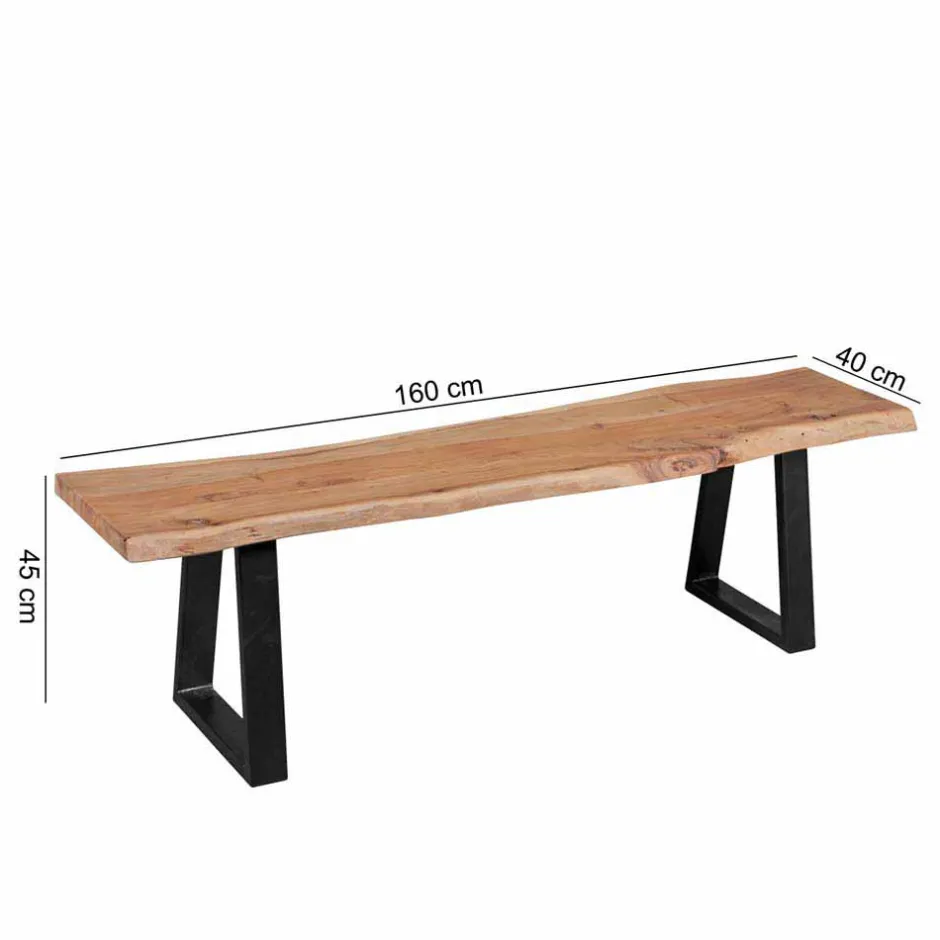 Küchenbank|Esszimmerbänke*Pharao24 Baumkanten Sitzbank Halvona