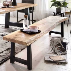 Pharao24 Baumkanten Sitzbank Ortensia> Küchenbank|Holzbänke