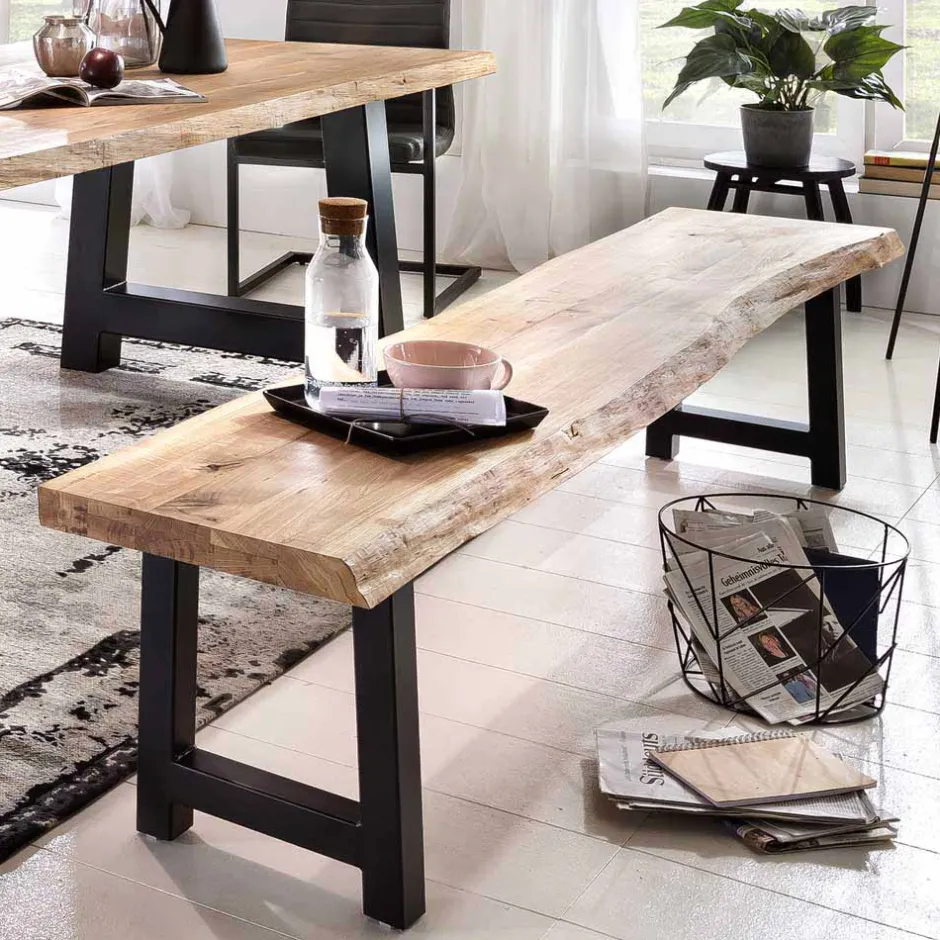 Pharao24 Baumkanten Sitzbank Ortensia> Küchenbank|Holzbänke