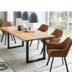 Tisch Mit Stühlen|Esszimmer Sets*Pharao24 Baumkanten Sitzgruppe Elsaro