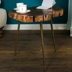 Wohnzimmertisch|Beistelltische*Pharao24 Baumscheiben Tisch Samuele