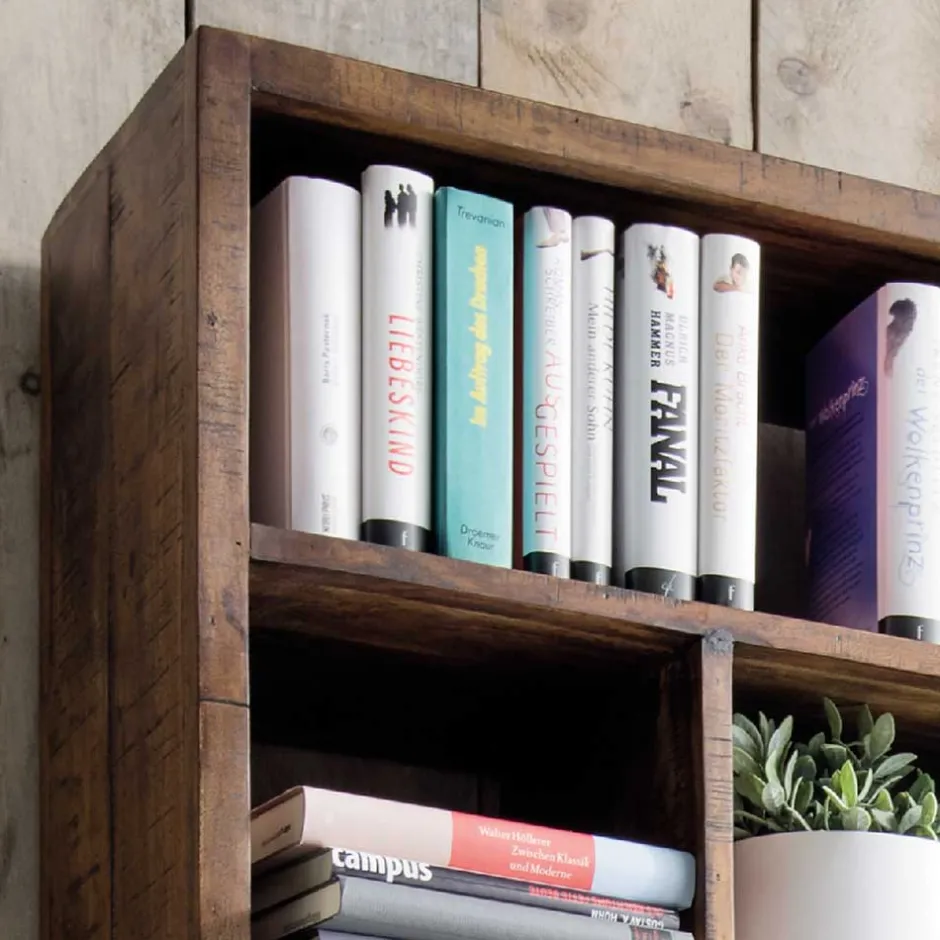 Pharao24 Bücher Regal Tamila> Wohnzimmerregale|Massivholzregale