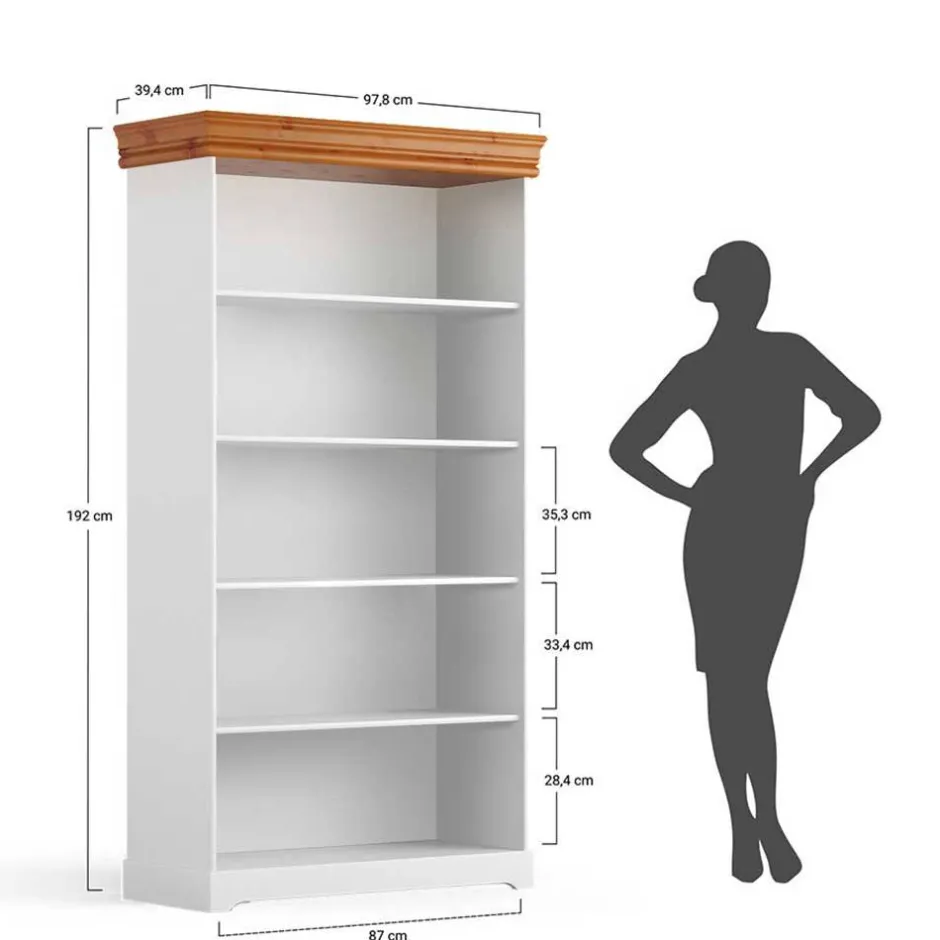 Pharao24 Bücherregal Limita> Regalschränke|Massivholzregale