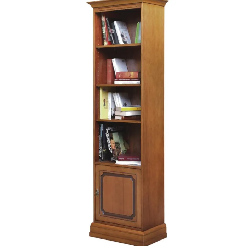 Regalschränke|Wohnzimmerregale*Pharao24 Bücherregal mit Tür Cadruna