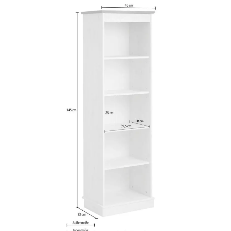 Pharao24 Bücherregal Regine> Massivholzregale|Bücherregale