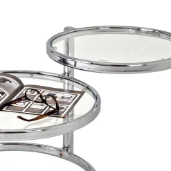 Glastische*Pharao24 Beistelltisch Chromo