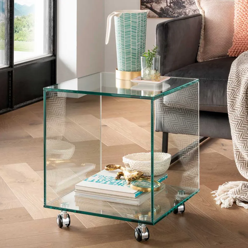 Glastische*Pharao24 Beistelltisch Jenfa