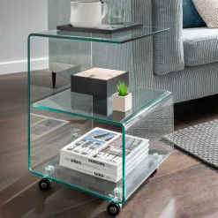 Wohnzimmertisch|Beistelltische*Pharao24 Beistelltisch mit Rollen Marissa