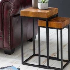 Pharao24 Beistelltisch Set Dustin> Wohnzimmertisch|Beistelltische