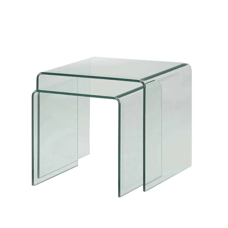 Pharao24 Beistelltisch Set Streeter> Glastische