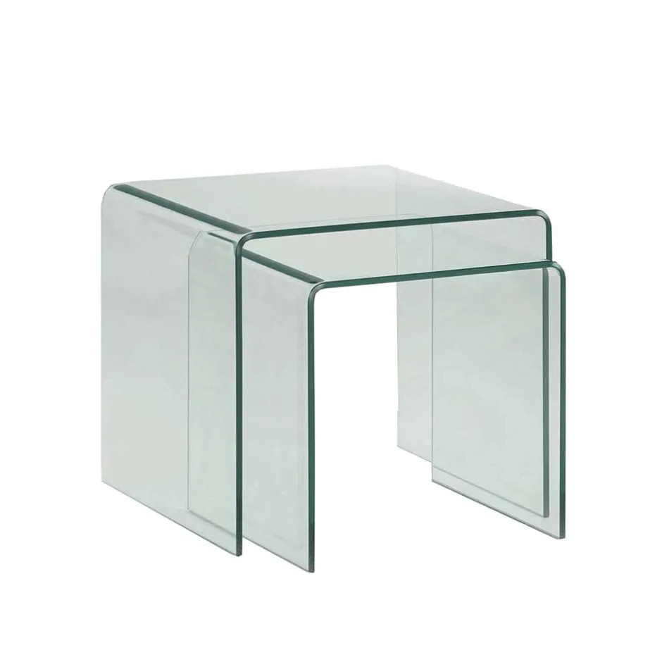 Pharao24 Beistelltisch Set Streeter> Glastische