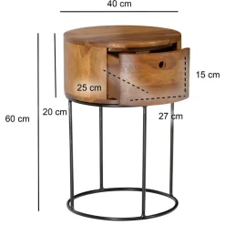 Telefontische*Pharao24 Beistelltischchen Edirna
