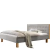 Pharao24 Bett Grau Eiche Bianco Avelinos> Polsterbetten