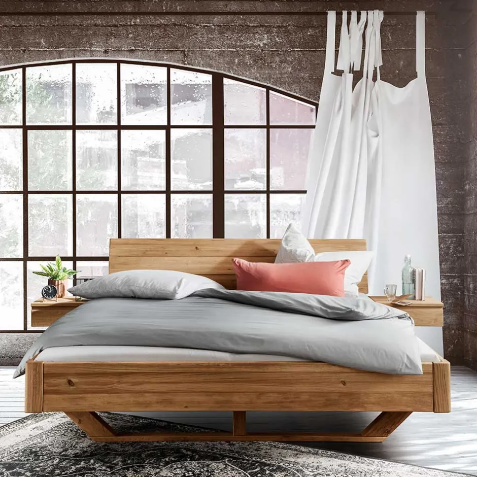 Pharao24 Bett mit Holzkufe Tamyno> Massivholzmöbel|Doppelbetten