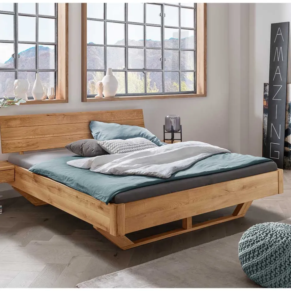 Pharao24 Bett mit Holzkufe Tamyno> Massivholzmöbel|Doppelbetten