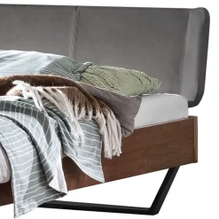 Massivholzbetten*Pharao24 Bett mit Polster Kopfteil Lavenci