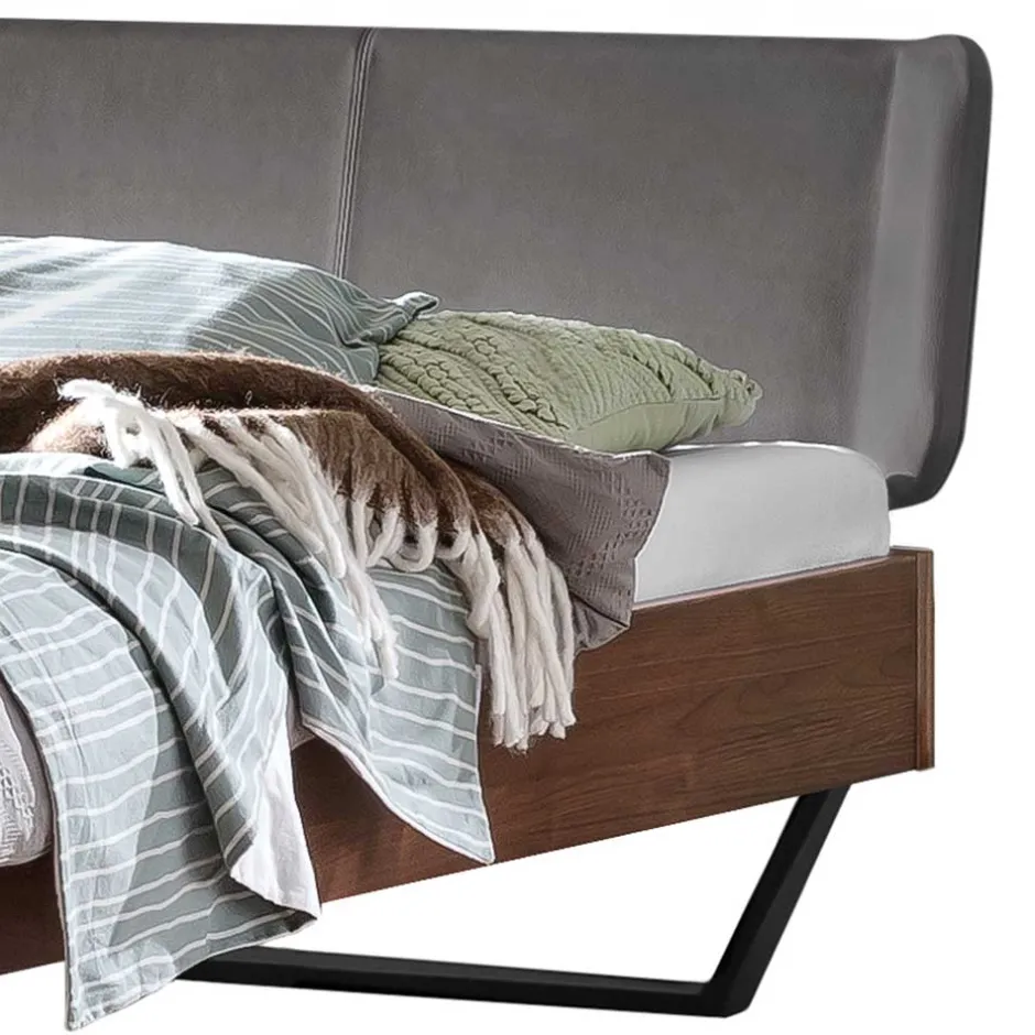 Massivholzbetten*Pharao24 Bett mit Polster Kopfteil Lavenci