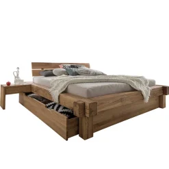 Pharao24 Bett Samira> Massivholzmöbel|Balkenbett