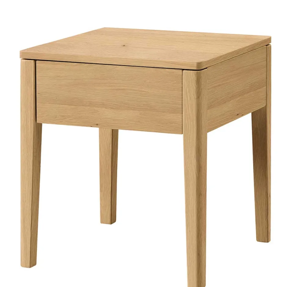 Pharao24 Bettgestell Eiche hell geölt Vovila> Doppelbetten|Massivholzbetten