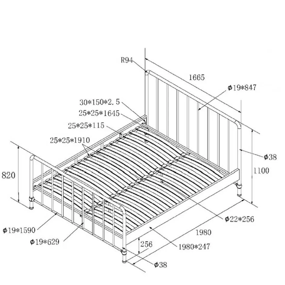 Pharao24 Bettgestell Tacarigua> Komfortbetten|Metallbetten