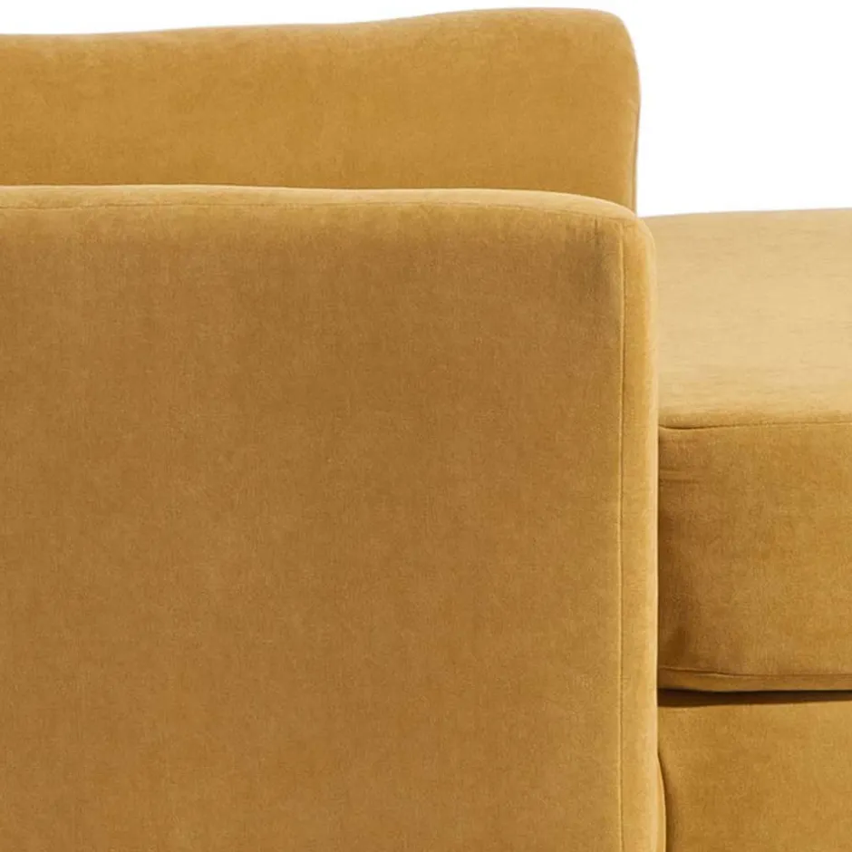 Pharao24 Big Sessel gelb Velours Mason> Wohnzimmer Sessel|Esszimmersessel