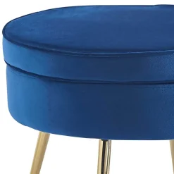 Sitzhocker*Pharao24 Blauer Polsterhocker Cow