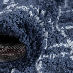 Pharao24 Blauer Shaggy Teppich Vulin><noscript><img width=