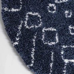 Pharao24 Blauer Shaggy Teppich Vulin><noscript><img width=