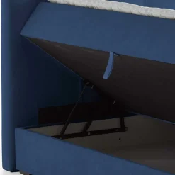 Funktionsbetten|Schubkastenbetten*Pharao24 Blaues Boxspringbett Saragoza