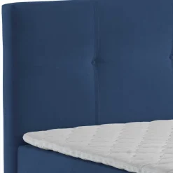 Funktionsbetten|Schubkastenbetten*Pharao24 Blaues Boxspringbett Saragoza