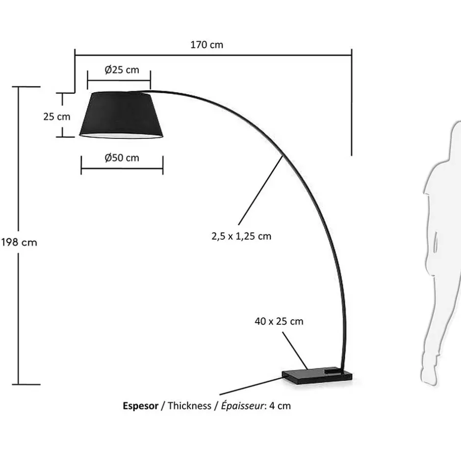 Pharao24 Bogen Stehleuchte Calician> Lampen Und Leuchten