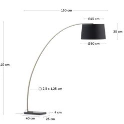 Lampen Und Leuchten*Pharao24 Bogenlampe Lianco