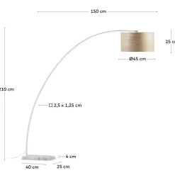 Pharao24 Bogenlampe Wohnzimmer Santrus><noscript><img width=