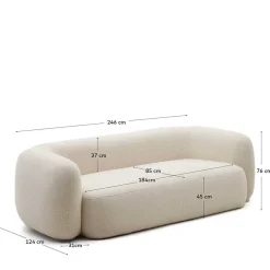 3 Sitzer Sofa*Pharao24 Boucle Dreisitzer Couch Troy