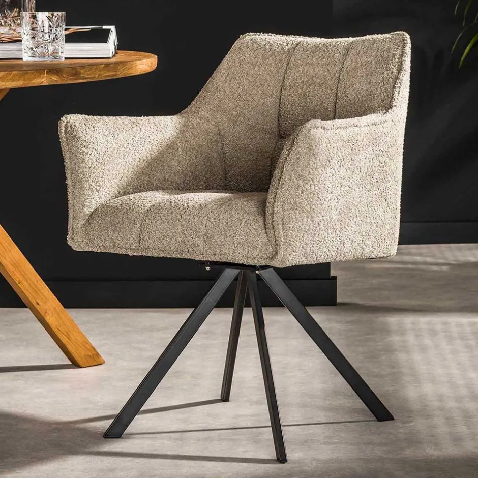 Küchenstühle|Esszimmerstühle*Pharao24 Boucle Polsterstuhl Esszimmer Linie