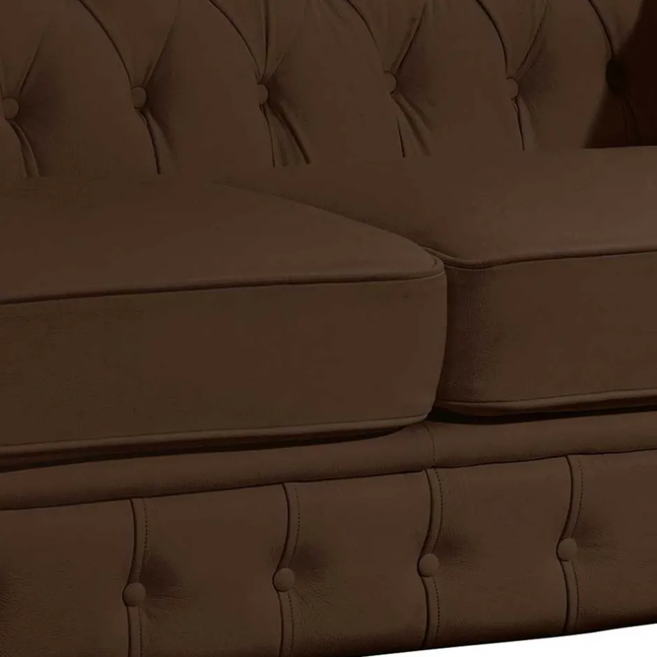 Wohnzimmercouch|2 Sitzer Sofa*Pharao24 Braune Ledercouch Madita