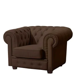 Pharao24 Brauner Echtledersessel Madita> Wohnzimmer Sessel