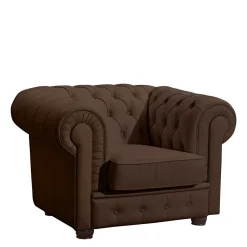 Pharao24 Brauner Echtledersessel Madita> Wohnzimmer Sessel