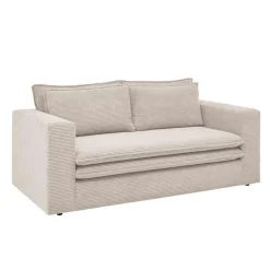 Wohnzimmercouch|2 Sitzer Sofa*Pharao24 Breitcord Sofa Beige Edance
