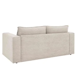 Wohnzimmercouch|2 Sitzer Sofa*Pharao24 Breitcord Sofa Beige Edance