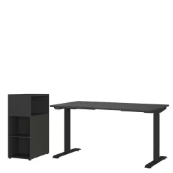 Büromöbel Sets*Pharao24 Bürokombination dunkelgrau Abby