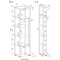 Büromöbel Sets*Pharao24 Büromöbel Schränke Uzniana
