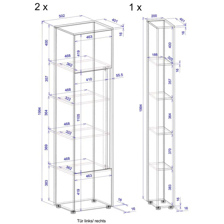 Büromöbel Sets*Pharao24 Büromöbel Schränke Uzniana