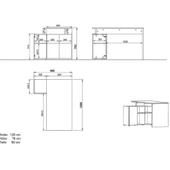 Büromöbel Sets*Pharao24 Büromöbel Set Liadoras