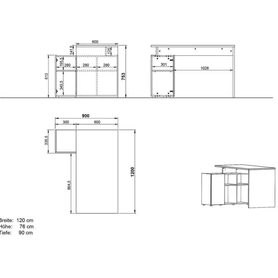 Büromöbel Sets*Pharao24 Büromöbel Set Liadoras