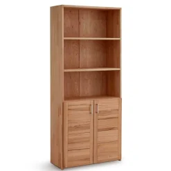 Pharao24 Büroregal mit Türen Feliana> Regalschränke|Massivholzregale